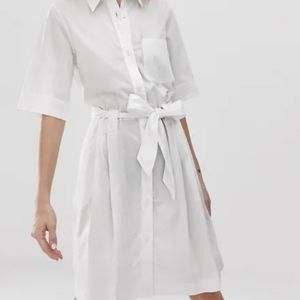 New Cotton White Shirt Dress with Pockets Monki XS